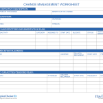 Change Management Worksheet Screenshot